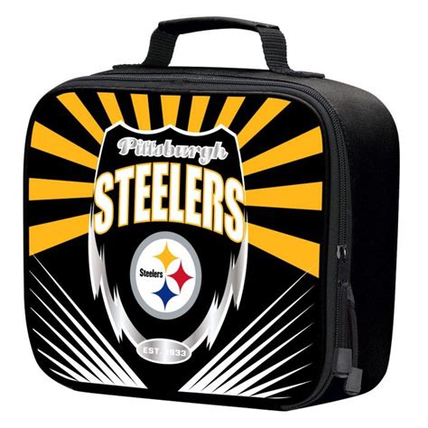 steelers metal lunch box|pittsburgh steelers lunch box.